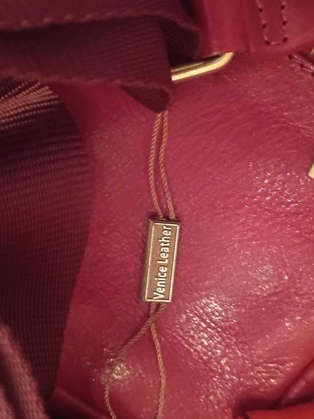 Venice Leather Red Genuine Leather Handbag Made in Italy Shoulder Bag
